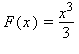 F(x) = 1/3*x^3
